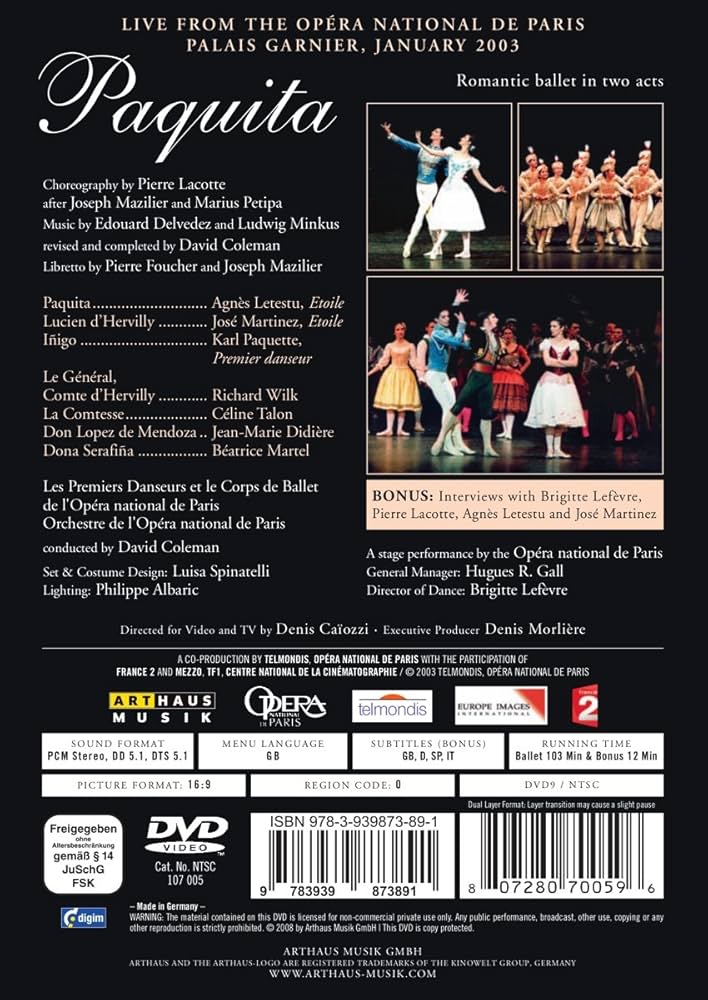 Amazon.co.jp: Paquita [DVD] : DVD